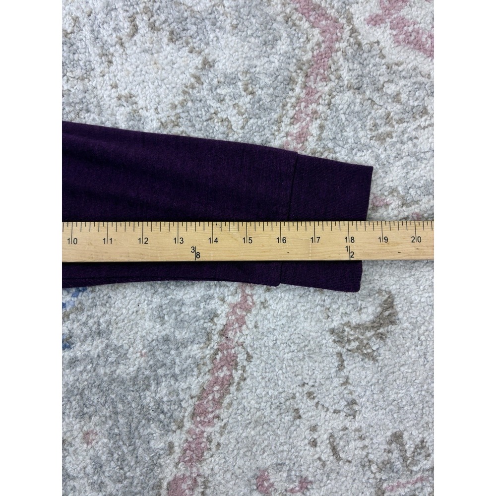 Soft Surroundings Slouchy Purple Knit Pullover High Low Curved Hem V-Neck PXL - Picture 5 of 11